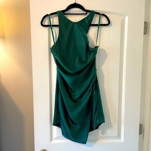 Forrest green mini satin dress. Hello Molly, size L (fits like a M/L)